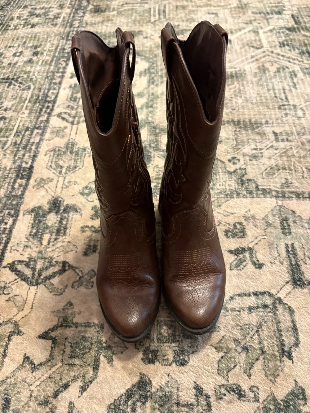 Cat & Jack Brown Kids Western Cowboy Boots